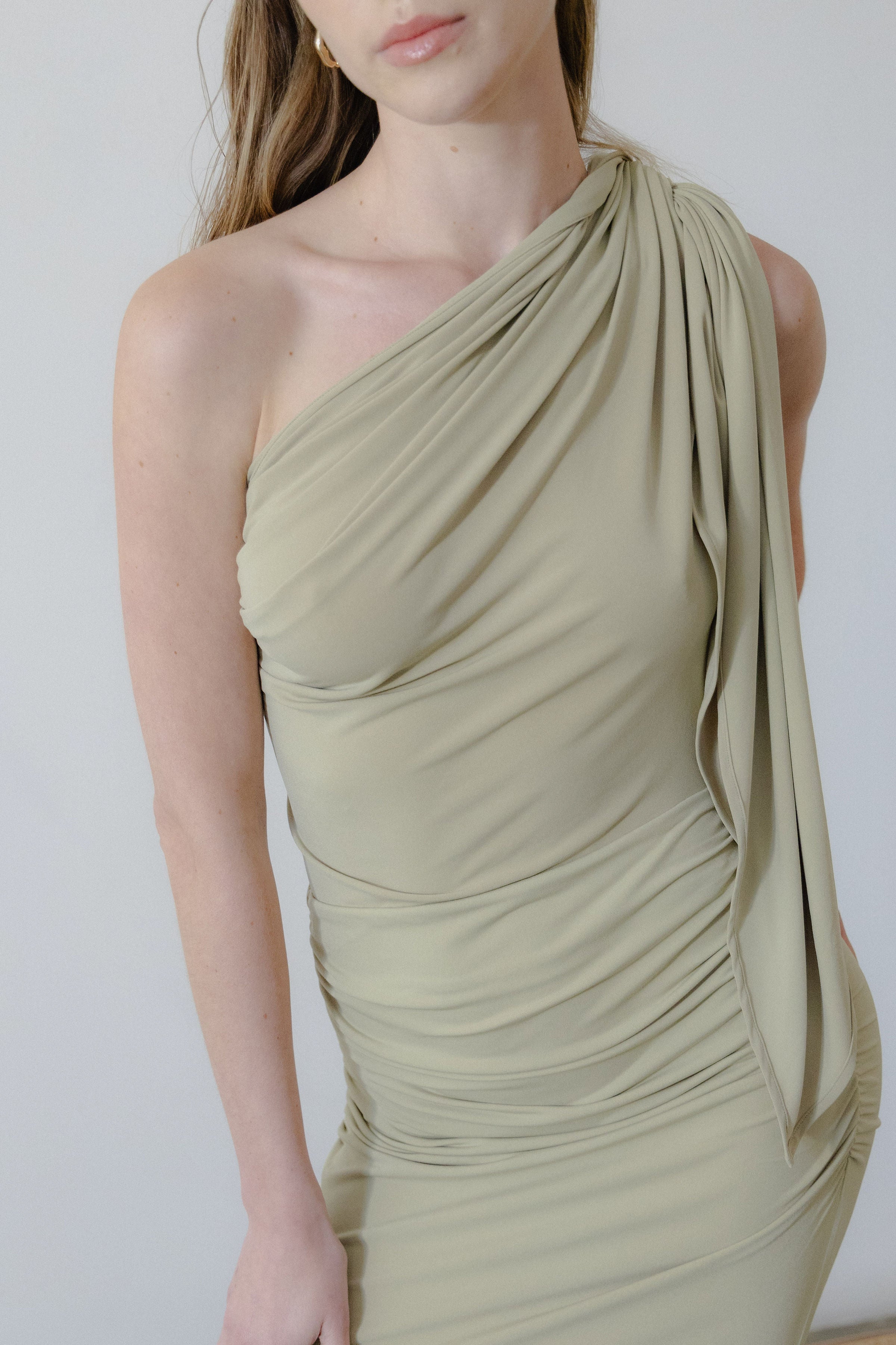 Gina Dress styled with minimalist accessories